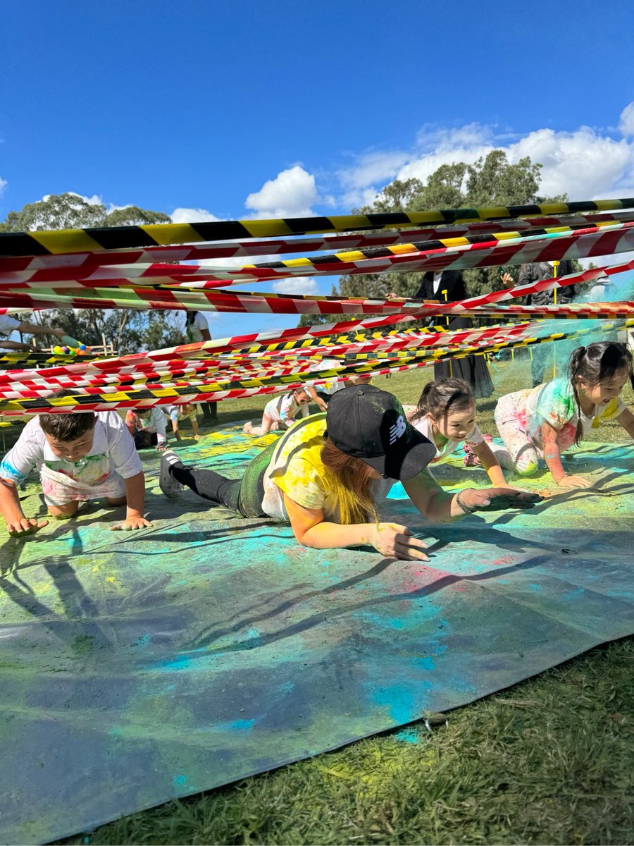 Harmony day 2024 was a blast @LansvalePS We celebrated our diverse community by asking families to display their cultural heritage by placing their child’s photo on a world map. Later, we got soaked in vibrant colours during the colour run obstacle course.
