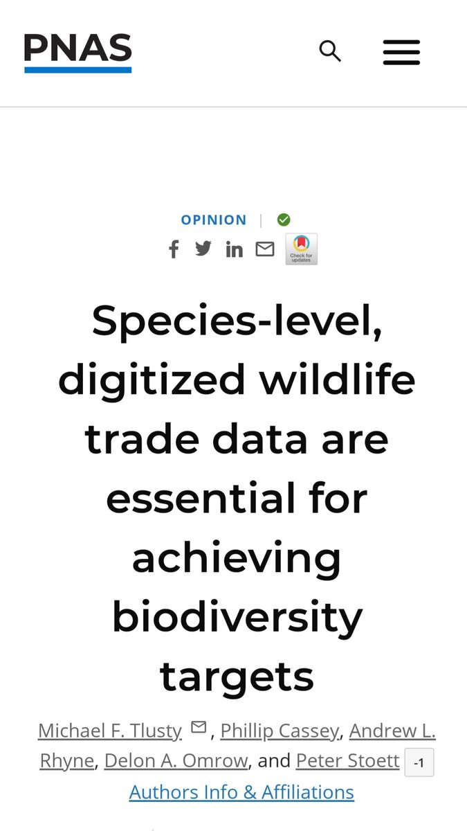 Latest publication on the #illegalwildlife trade