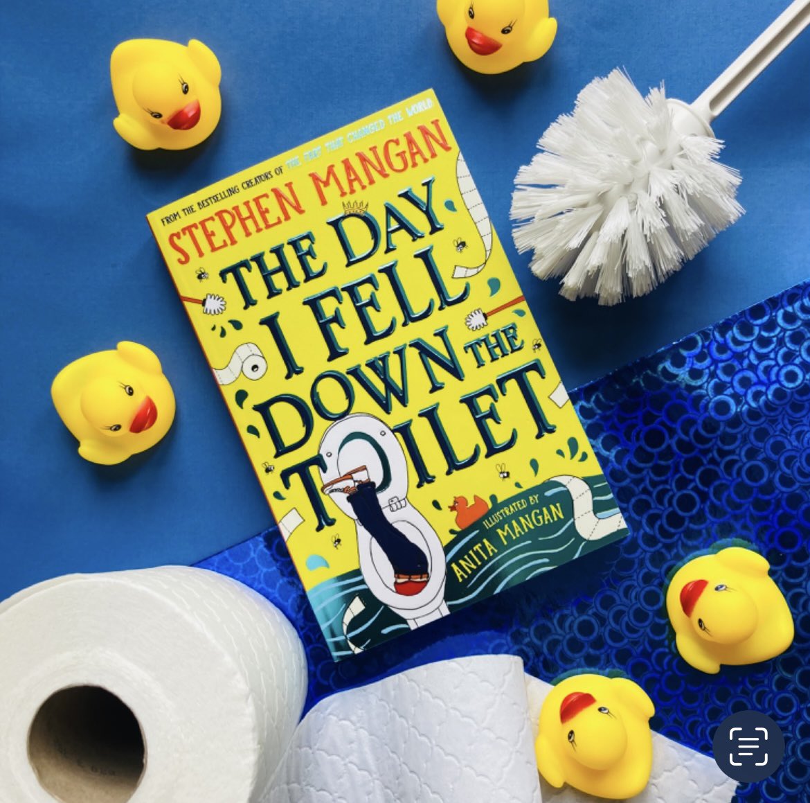 LaurenAFortune's tweet photo. It’s publication day for the wildly imaginative, brilliantly silly The Day I Fell Down the Toilet by @StephenMangan &amp; art by @Neeneelou 🚽 An iconic first line: “Timothy Trench looked down into the toilet bowl &amp; did not like what he saw…” We LOVE publishing the Mangans 💛 https://t.co/wPSZV2Hks5