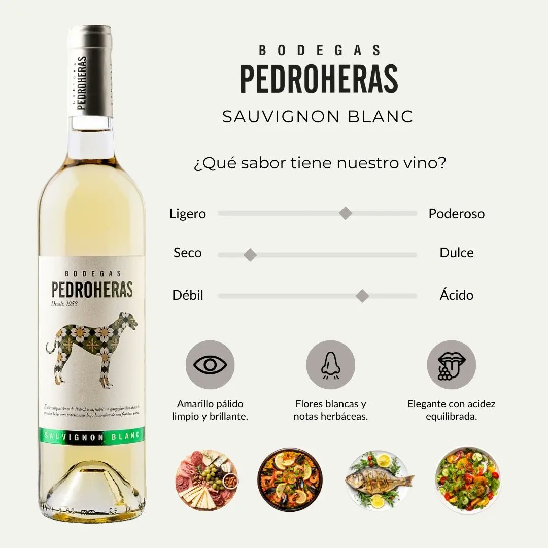 ¿Por qué nos gusta tanto nuestro Sauvignon Blanc? 
👉 Vino con acidez y elegancia.
👉 Muy aromático, con fragancias a hierbas y elementos terrosos. 
👉 Vino muy fresco y con sabores frutales y herbáceos.

#SauvignonBlanc #VinoBlanco #AromasDelViñedo #WineLovers #SauvBlanc