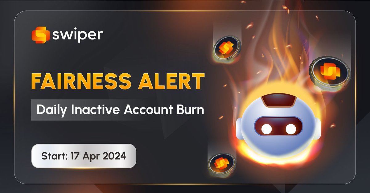 🔥 Important Notice 🔥 To ensure fairness and combat bots, we're implementing daily burns on inactive accounts: - Non-passport holders: 5% burn - Passport holders: 3% burn Stay active daily, engage in games (free or paid mode), and avoid the burn! Start time: 17th Apr 2024 🌟…