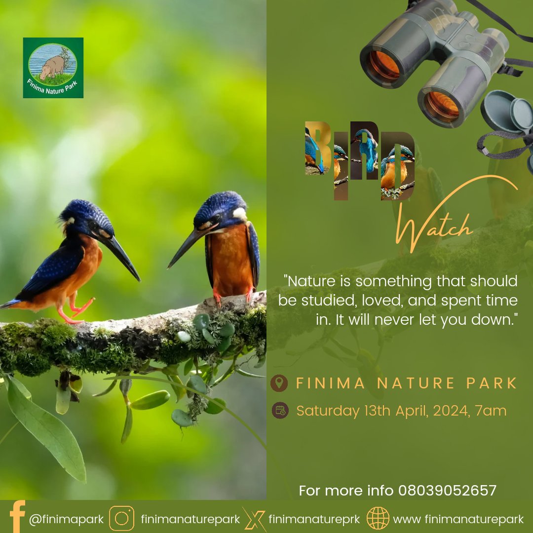 🌿 Join us for an early morning adventure! Bird Watch at Finima Nature Park, Saturday April 13th, 7am. Don't miss the chance to explore the beauty of nature and spot some fascinating feathered friends! 🐦 #BirdWatching #NatureLovers #ncf #finimanaturepark