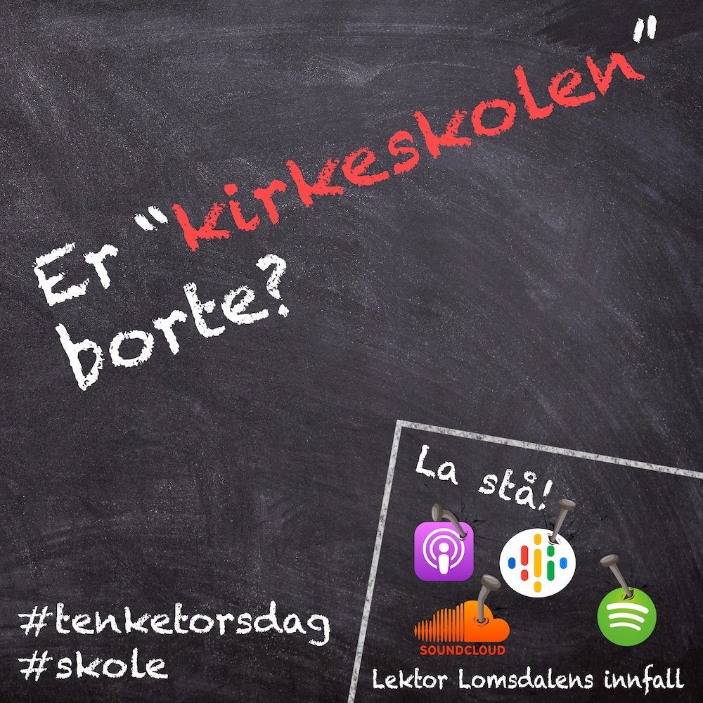 Er "kirkeskolen" borte?

---------
God undervisning og god skole krever mye refleksjon. La oss gi dette et fokus på torsdager.
#TenkeTorsdag #Skole