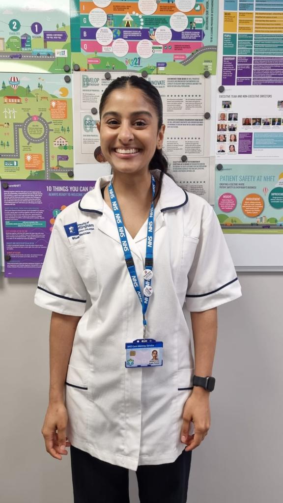 A massive congratulations to our student Angie who completes her placement with us today. She's been an asset to our team & a joy to teach 💙 #rd2b @UoNMNutr