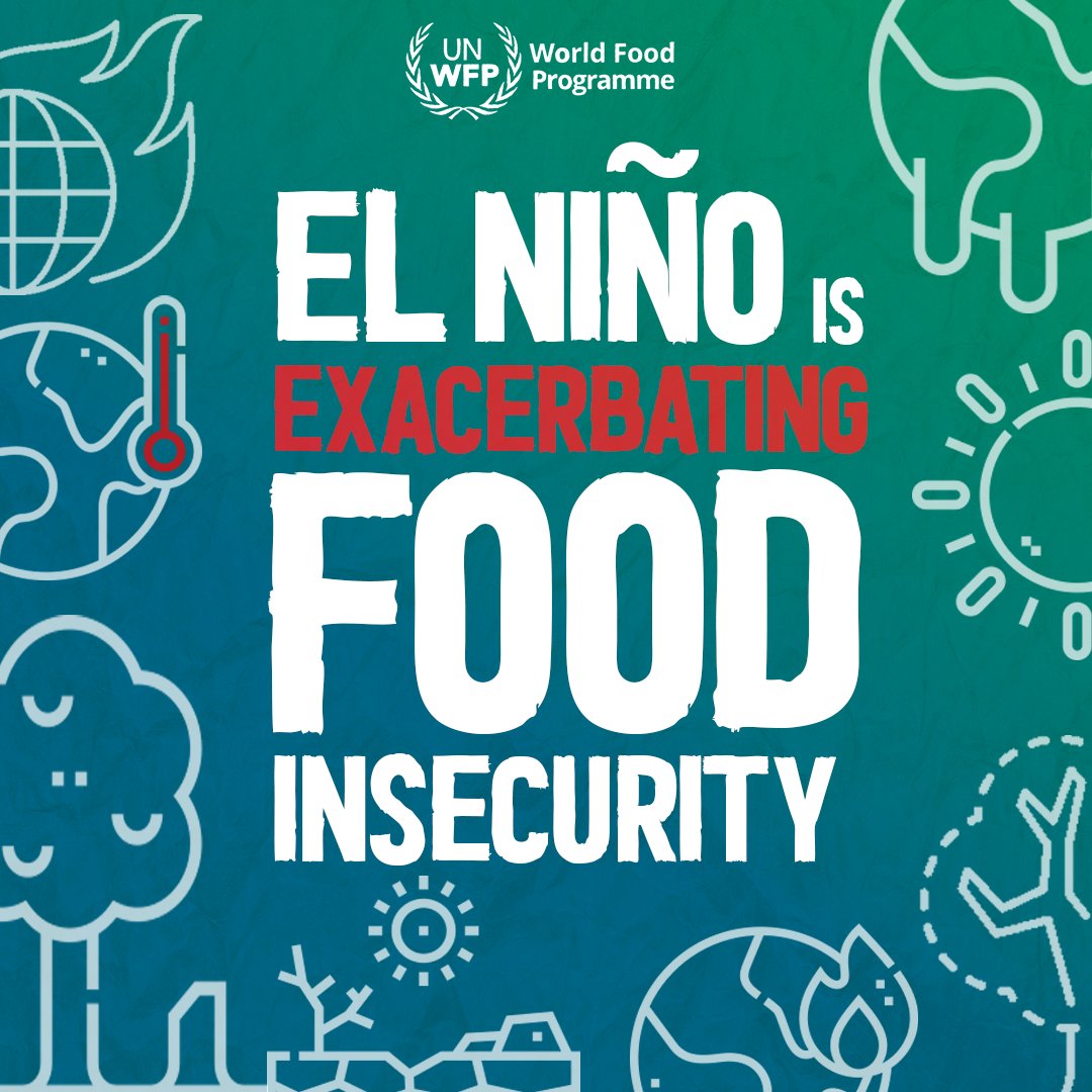 #ElNino is making a tough situation even harder! With over 13.6 million people facing severe food insecurity in affected countries, we must act swiftly to ensure no one goes hungry.