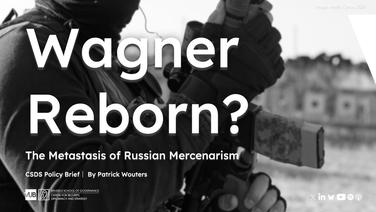 ❗️New CSDS Policy Brief❗️ Patrick Wouters looks at the end of Wagner Group and the metastasis of Russian mercenarism. He argues that it will be more difficult for the West to track and target Russian private military companies. Read now🔸 csds.vub.be/publication/wa…