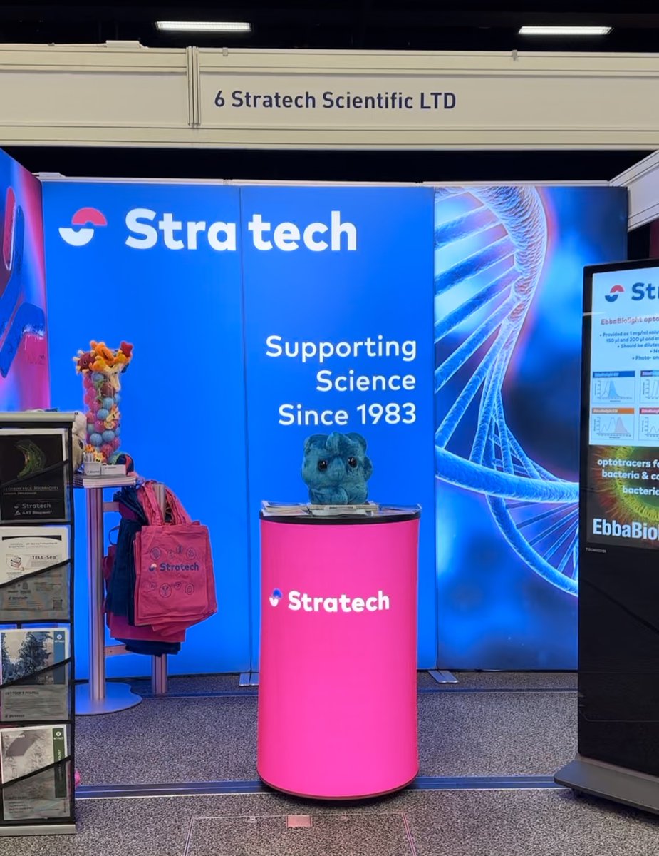 Last day of #Microbio24 @MicrobioSoc It's your last chance to speak with @AnilStratech @ChandniStratech about our #research solutions & our extensive catalog of #reagents to help you. Plus we'll be calling out our last winners of Guess the balls. #microbiology #microbio #DNA