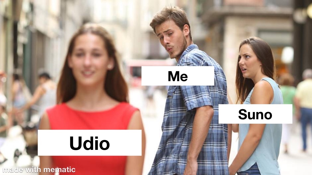 Udio is so hot right now.