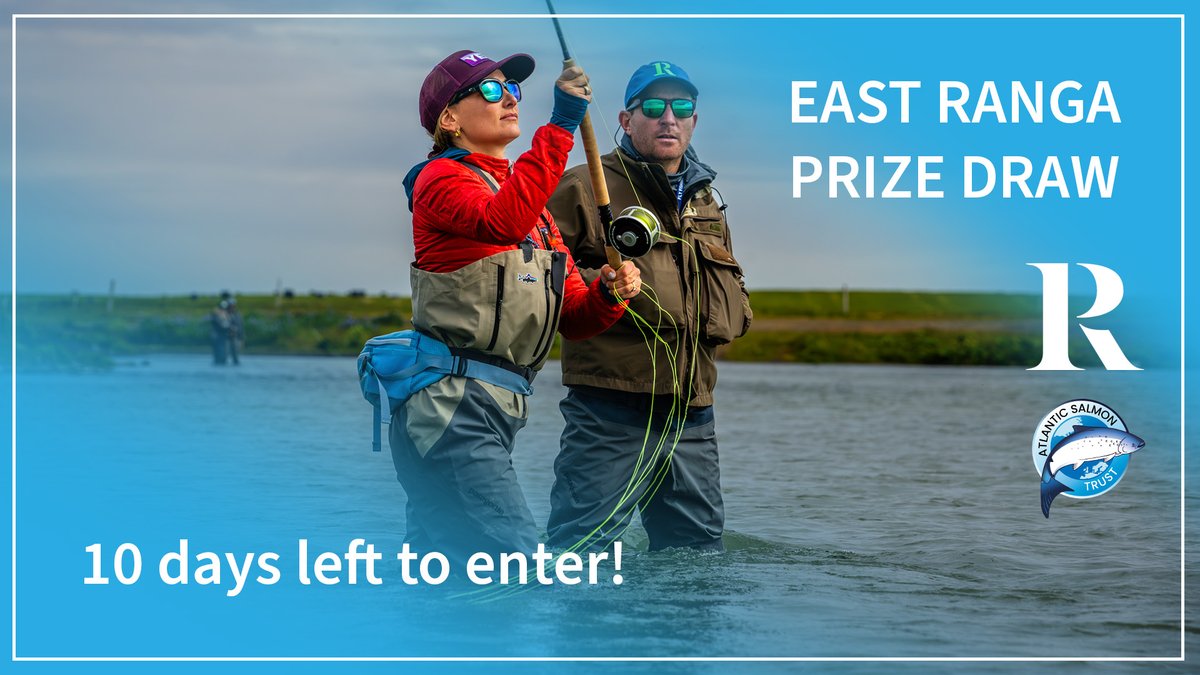 🎣 10 DAYS TO GO! 🎣 ENTER at 👉 bit.ly/east-ranga-pri… Don't forget to enter our Spring Prize Draw for the chance to WIN an incredible fishing trip for 2 to the East Ranga river in Iceland this summer! #salmonfishing #flyfishing #fishingtrip #prizedraw