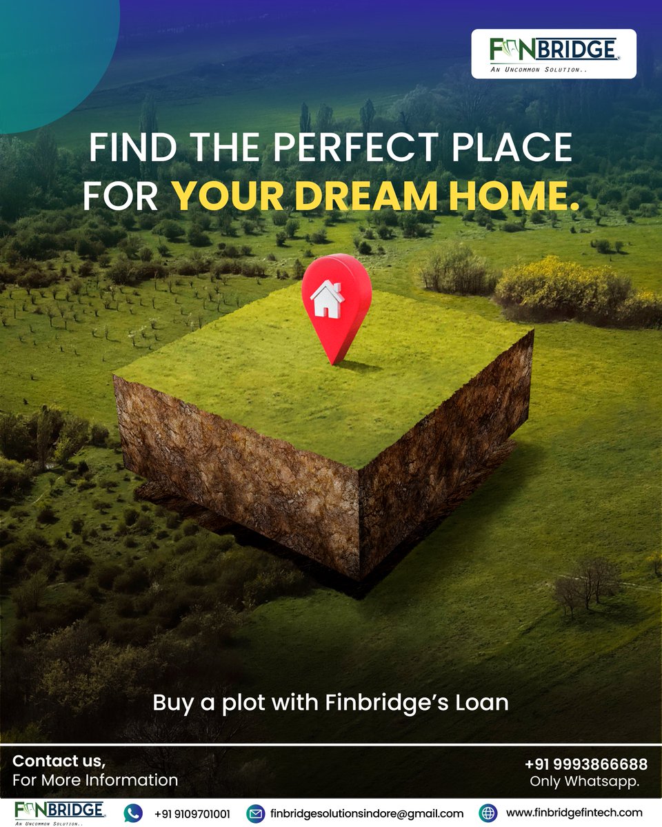 📌If you're not getting a loan at a 📉low rate of interest for your 😴dream home, then join 🔗Finbridge today and build your dream home🏘. Buy a plot with Finbridge's loan.✨
#buydreamhome #lowinterestrates #finbridgefintech #mortgage