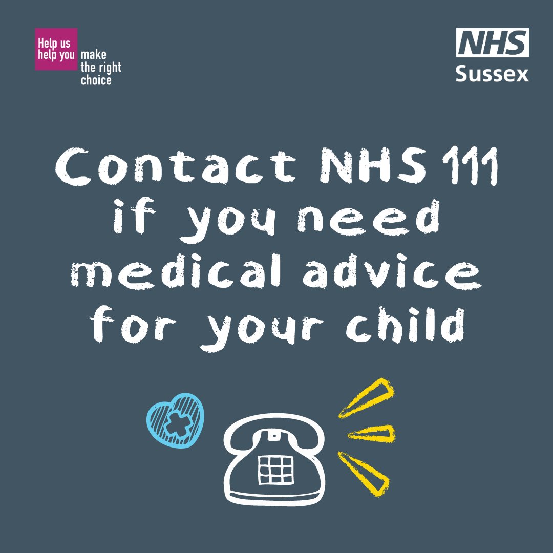 If your little one needs help during the Easter holidays, contact NHS 111 for medical advice and to be signposted to the most appropriate service. Please save A&E for saving lives.