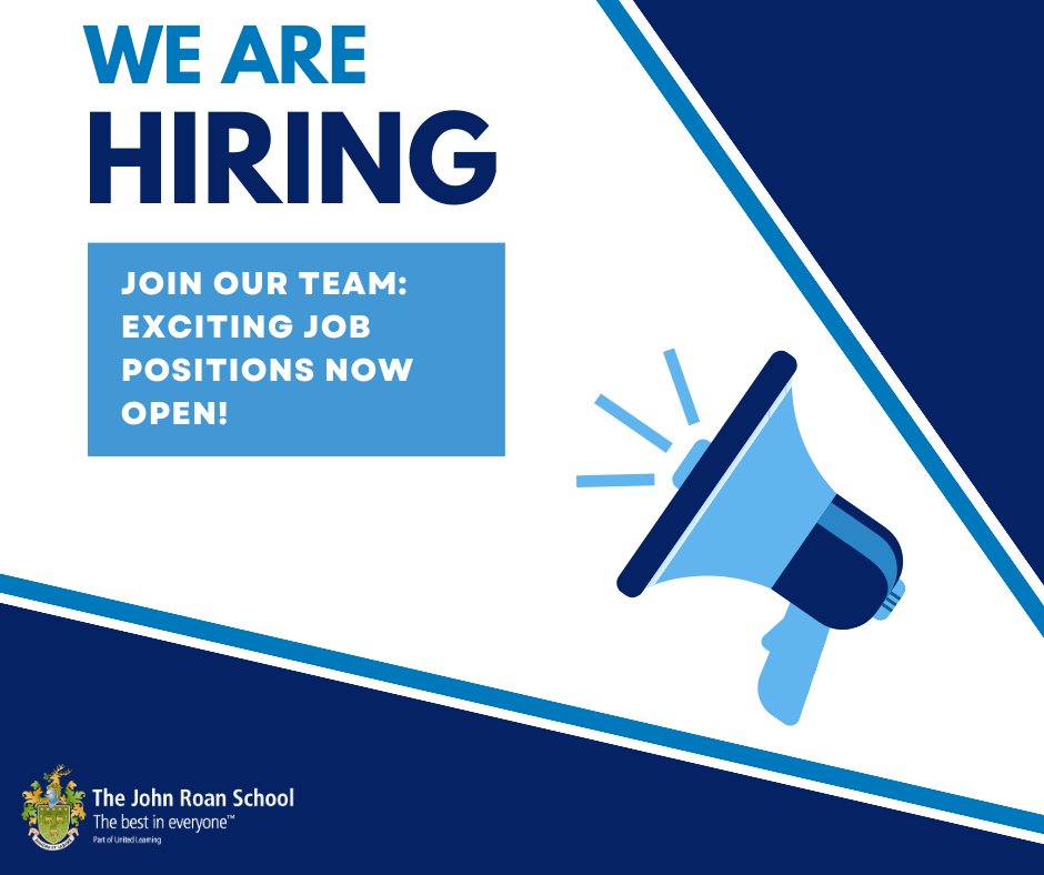 Explore Teaching and Leadership Opportunities at The John Roan School, Greenwich!
ce0374li.webitrent.com/ce0374li_webre…