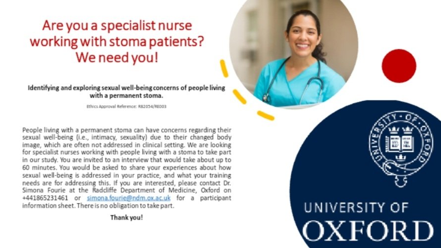 Research opportunity for nurses working in stoma care. Get involved if this is you @SimonaFourie @ASCNUK