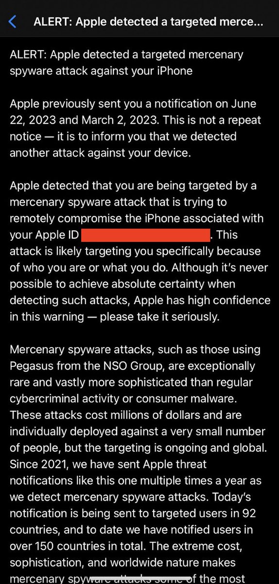 Dear friends, If you have received notifications like this from Apple this night: a) don't panic b) contact me, @Kornelij or @RubenMuradyan