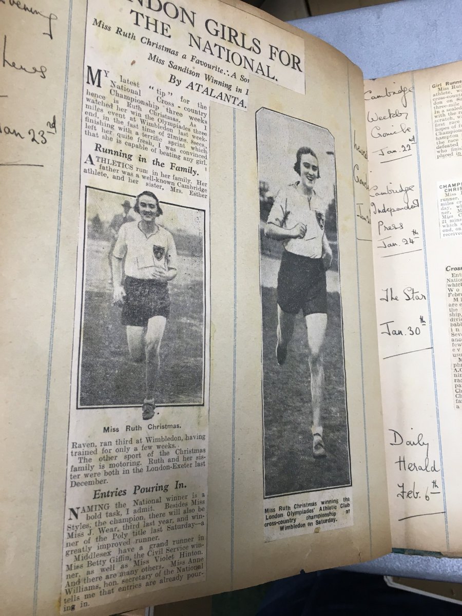 Recently discovered @LSELibrary has the archive of Ruth Christmas- one of Britain's best women middle-distance runners 1930s. see slides from a recent @aliss_info event from @_gillianmurphy alissnet.com/aliss-womens-h… @LSEGenderTweet @womenslibrary @WomensHistNet