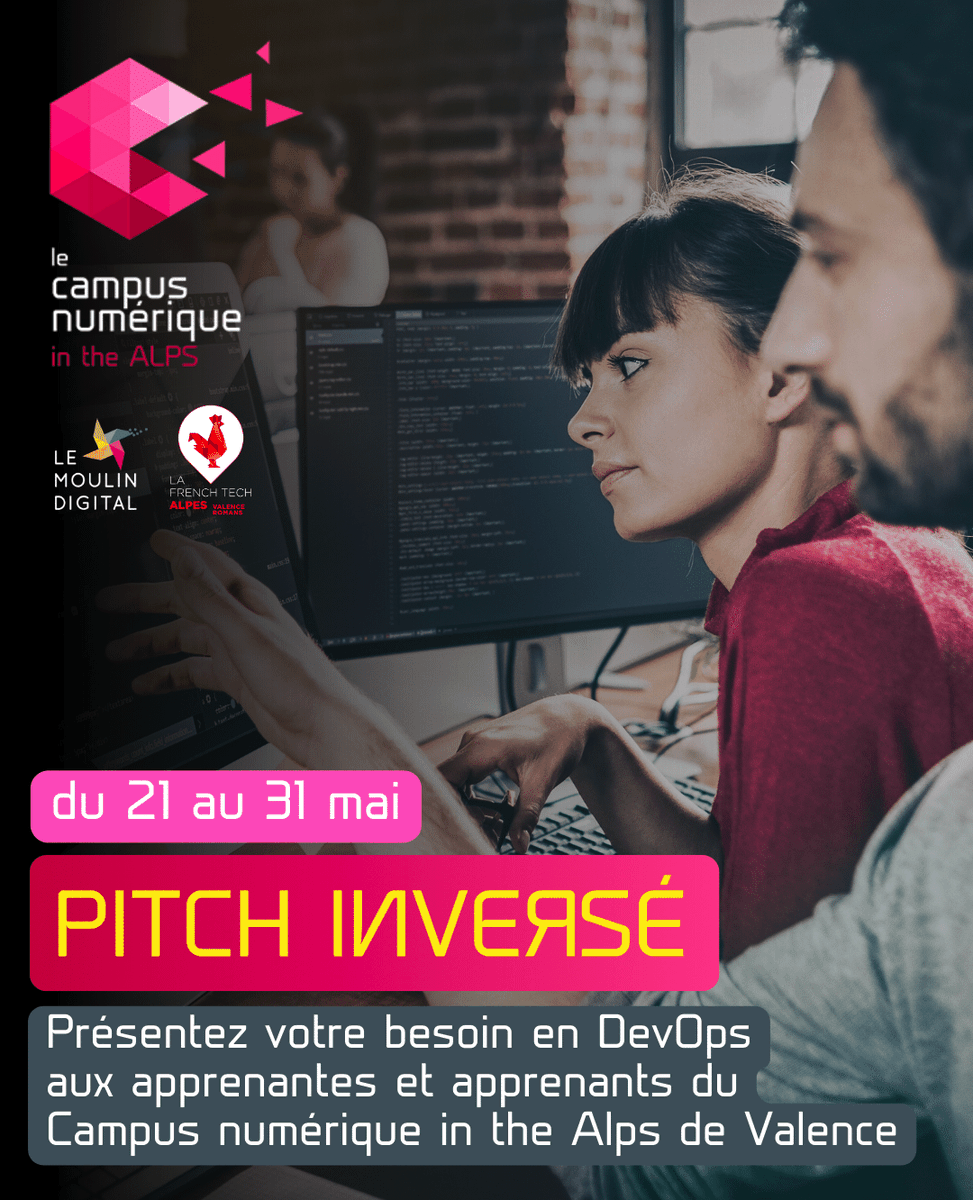 French Tech Alpes Valence-Romans (@frenchtechvr) on Twitter photo Vous avez un besoin en #devops ? Venez présenter votre entreprise aux apprenants du <a href="/CampusAlps/">CampusNumeriqueAlps</a> de <a href="/ValenceRomans/">Valence Romans Agglo</a> entre le 21 et le 31 mai à partir de 16h00 🙌 Prenez rendez-vous ici ✍️ calendly.com/marcelline-ber…
Alternance 12 mois en entreprise dès le 02 septembre 2024 💼 Vous avez un besoin en #devops ? Venez présenter votre entreprise aux apprenants du <a href="/CampusAlps/">CampusNumeriqueAlps</a> de <a href="/ValenceRomans/">Valence Romans Agglo</a> entre le 21 et le 31 mai à partir de 16h00 🙌 Prenez rendez-vous ici ✍️ calendly.com/marcelline-ber…
Alternance 12 mois en entreprise dès le 02 septembre 2024 💼