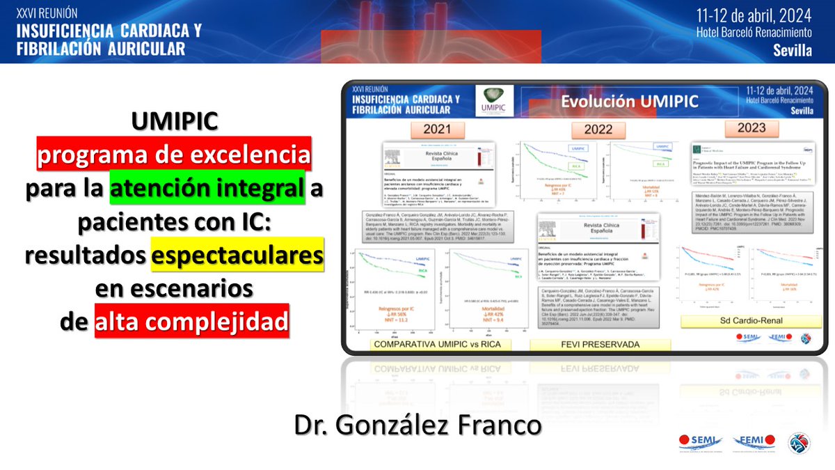 Atender al paciente con IC en @UMIPIC : garantía de éxito basado en el manejo integral del paciente. Medicina total en 360º. @Sociedad_SEMI @alvarogfranco @jopesilver #icyfaSEMI2024 #CardioTwitter