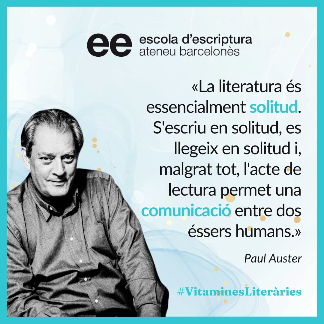 #VitaminesLiteràries #ee #escriptura #lectura #literatura #PaulAuster