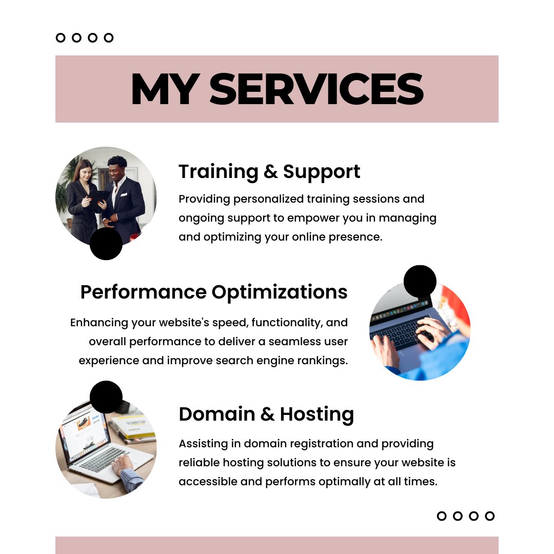 🚀 Transform your online presence with my expert web design services! From concept to launch, I'll work with you to create a website that exceeds your expectations. Get in touch to learn more #WebDesign #DigitalMarketing #OnlinePresence