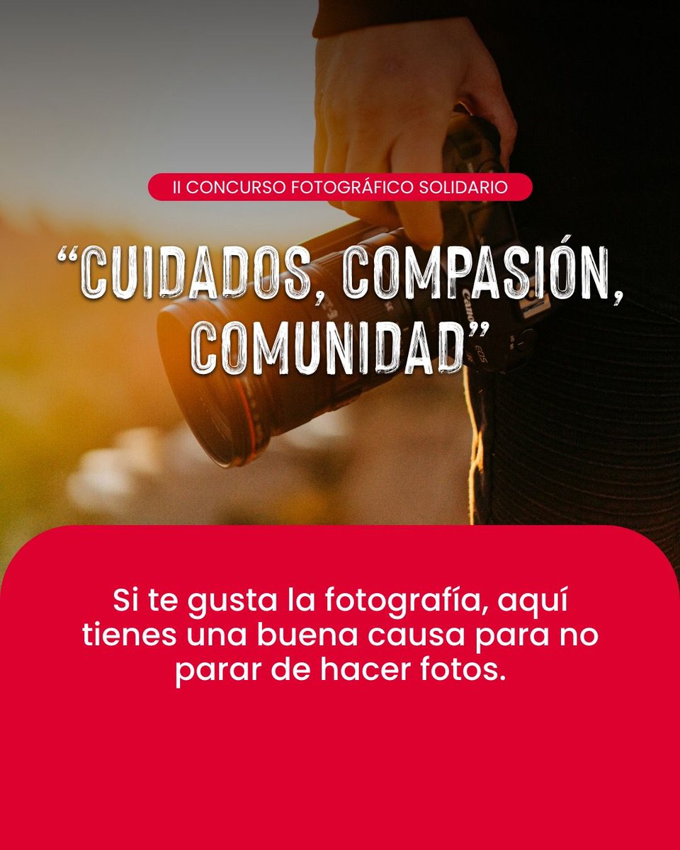 📸 #CáritasValencia Estamos esperando tus fotografías para ayudarnos a sensibilizar sobre nuestro trabajo con las personas vulneradas. ¿Sabes que áun estás a tiempo de participar en el II Concurso fotográfico?. Anímate, enfoca y dispara.