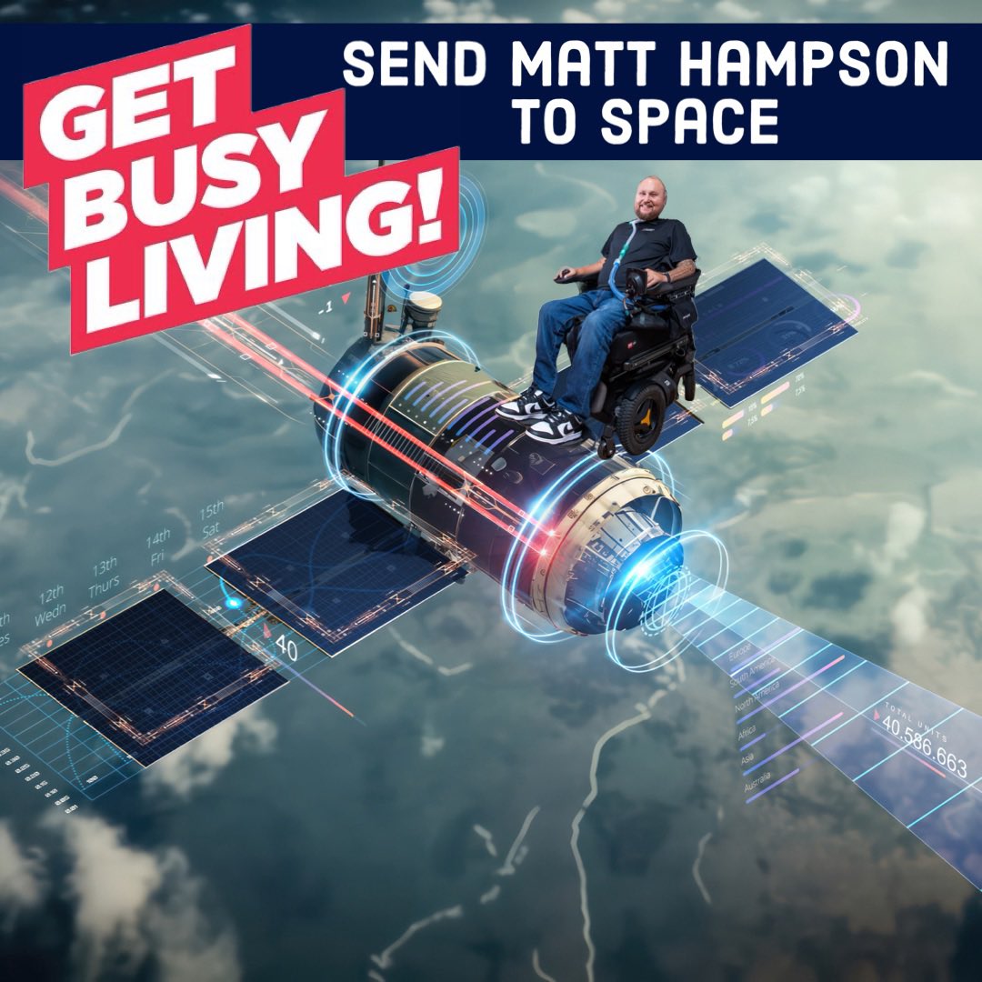 Send Matt Hampson OBE to Space. I’m delighted to announce this little fundraiser for @Hambofoundation Matt Hampson Foundation Basically, I use @SpaceX @Starlink internet, satellite broadband from @elonmusk. Someone in a #starlink group was asking about it in behalf of the…