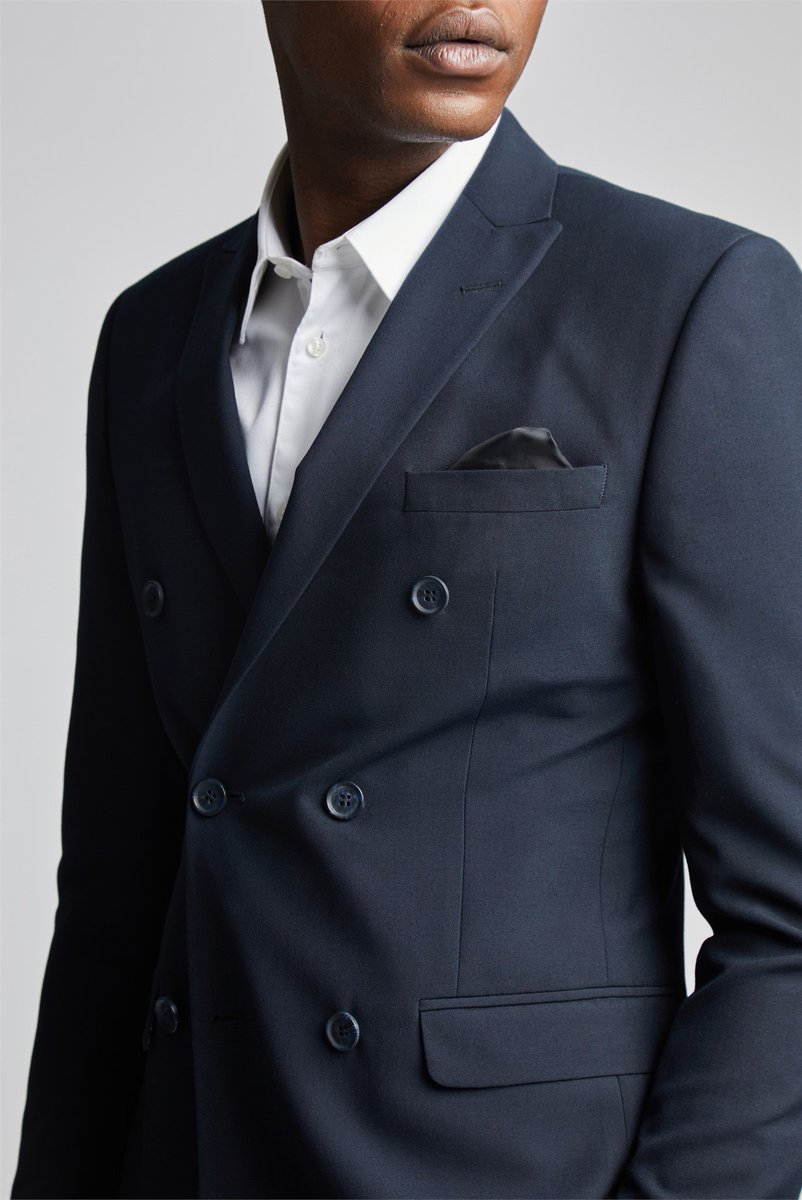 Elevate your style with the Limehaus Navy Slim Double Breasted Suit! This design-led suit features a slim fit, peak lapel. Perfect for formal occasions or adding a touch of sophistication to your office attire. 💼 #Suits 👉tidd.ly/4cVw6Xh