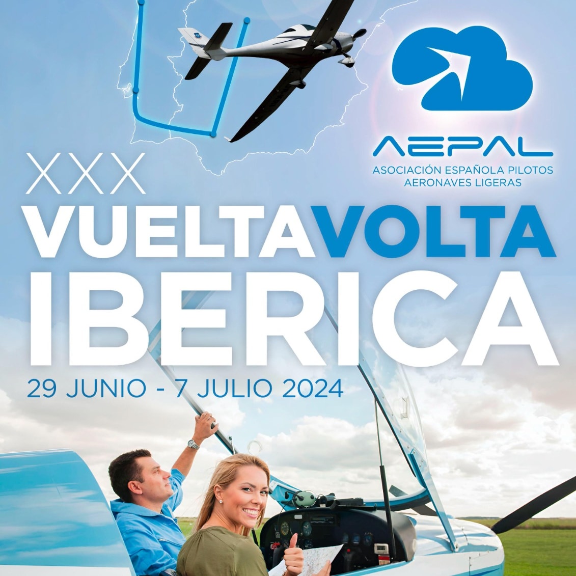 Ya tenemos el cartel, rutas y fechas para la XXX Vuelta/Volta Ibérica 2024. 

Más info e inscripciones en aepal.aero/xxx-vuelta-vol…