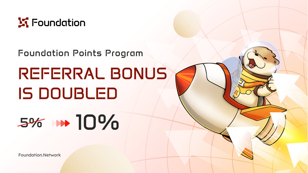 IMPORTANT! 🚨🚨🚨 We’ve decided to increase referral bonus from 5% to 10% in an effort to better reward our users support Both referrer and referrees will gain a 10% bonus to the points earned by referees! Let’s start spreading the word and enjoy together!