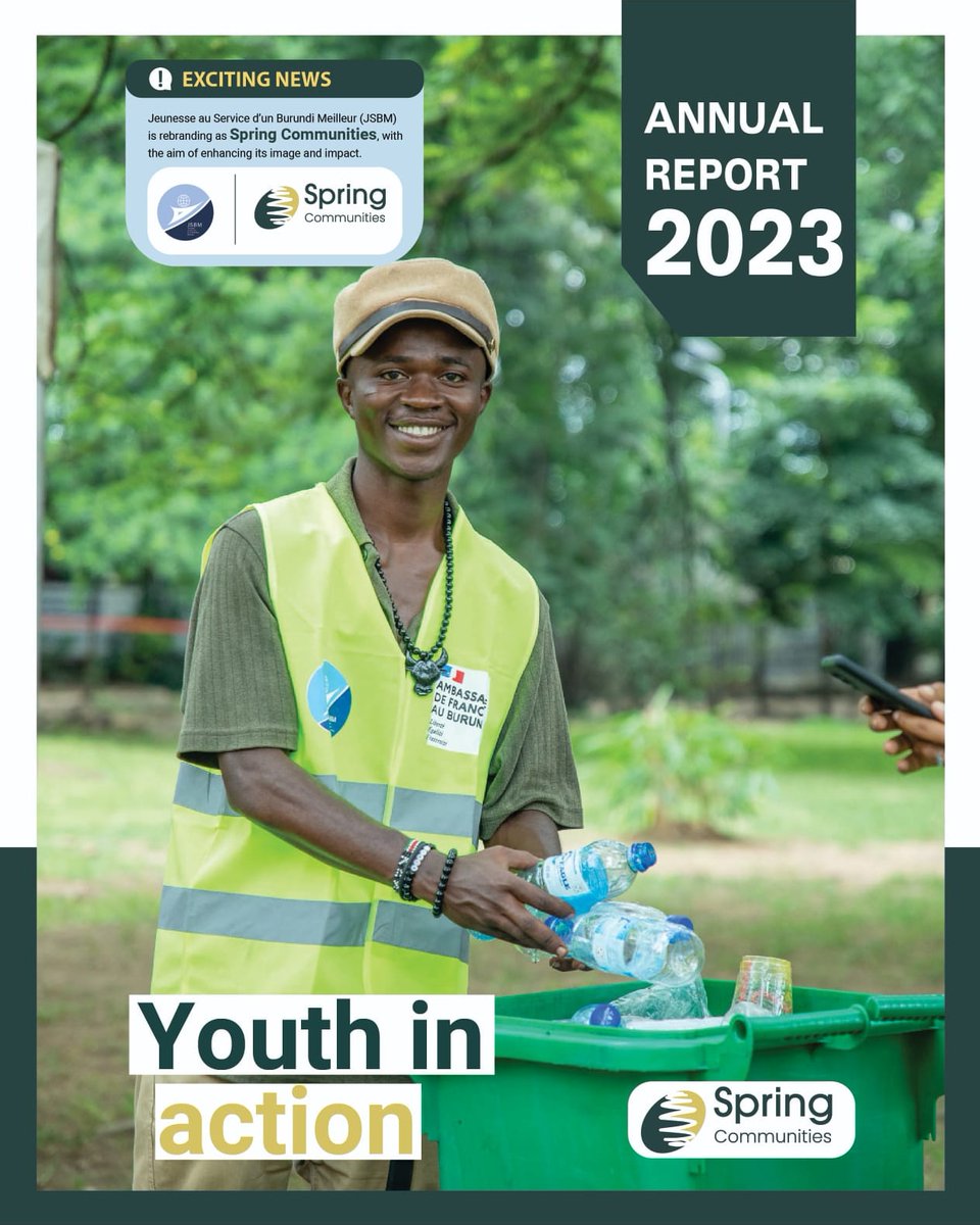 So thrilled y'all ,🤩! Our #2023AnnualReport is available now online &amp; as a PDF download on our website (jsbm-nanjenobaho.org/reports-and-re…). 

It provides a comprehensive overview of our accomplishments, challenges, and impact in throughout the past year. 
#springcommunities #burundi