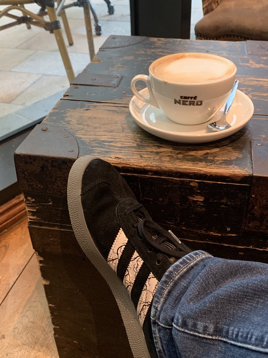 Good Morning all  😸#Darksaber #adidas on foot today. Listening to wise words 🎶 You don't have to take this crap
You don't have to sit back and relax
You can actually try changing it🎶#shareyourstripes #Weller #thestylecouncil