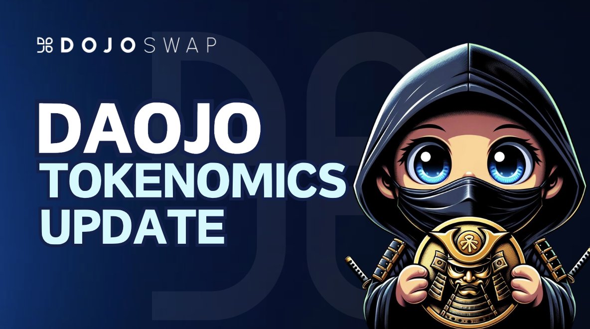 $DAOJO Updated Tokenomics Total initial circulating supply: 150,500 DAOJO 75,000 DAOJO formed with 2,053,000 DOJO for LP 75,000 DAOJO for launchpad sale 2,500 DAOJO for airdrop *tokenomics has been adjusted to prevent sniping bots from accumulating at launchpad price. Note…