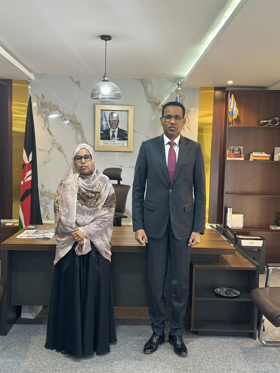 IGAD_Missions's tweet photo. #IGAD Head of Mission to the Republic of #Kenya, Dr. @FatumalAdan, meets with the Ambassador of the Federal Republic of #Somalia to Kenya, H.E. @Ijabril to discuss matters of shared concern.
@IGADsecretariat
#IGADupdates https://t.co/gwtqfjQi5K