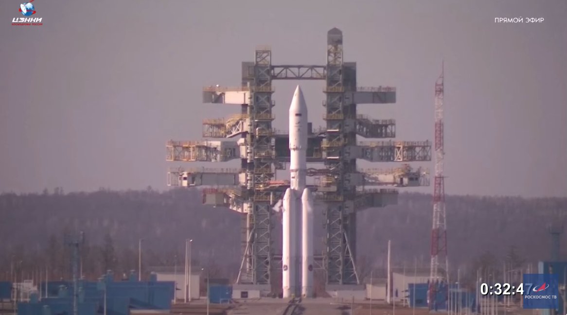 Angara-5 rocket is ready for its third attempt to launch from Vostochny spaceport in around half an hour. Updates: russianspaceweb.com