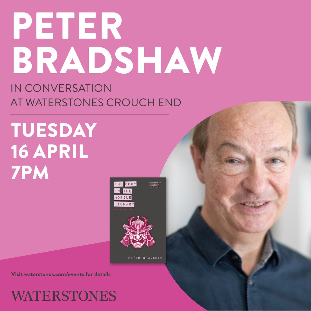 Happening next week! ✨ Join us as we chat to film critic and author @PeterBradshaw1 about his debut collection of short stories 🤩 Tickets ➡️ waterstones.com/events/in-conv…