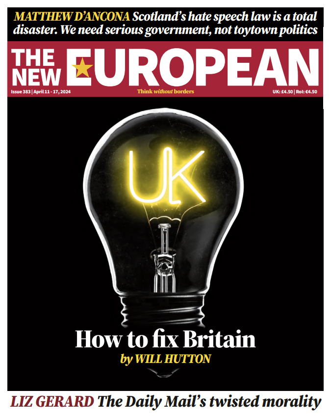 Our latest edition is on sale now! @williamnhutton on how to fix Britain Subscribe here and never miss a copy: theneweuropean.co.uk/subscribe?utm_…