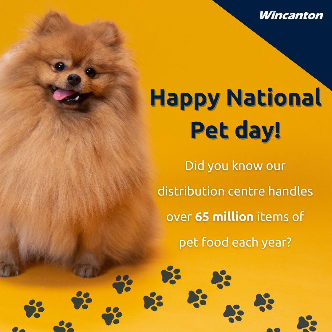 It’s National Pet Day so we’re celebrating our animal companions! Did you know our distribution centre handles over 65 million items of pet food every year? Learn more about our long term partnership with a global pet food brand: ow.ly/9rFq50R6hKX #NationalPetDay