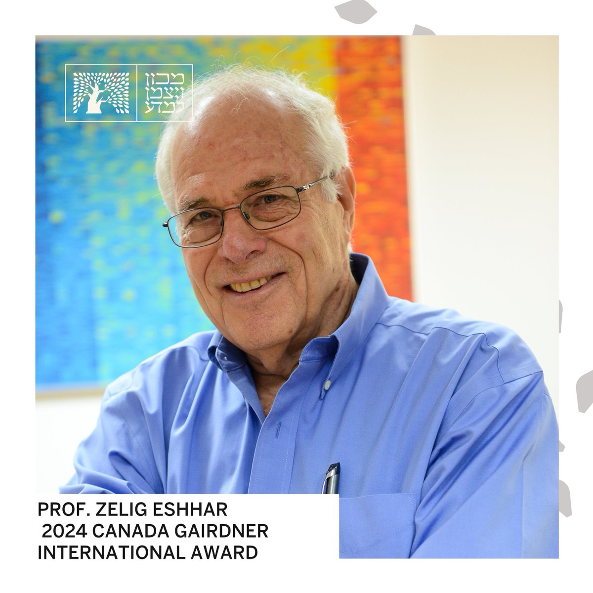 Congratulations to Prof. Zelig Eshhar of the Department of Immunology and Regenerative Biology upon being granted the 2024 Canada @GairdnerAwards International Award