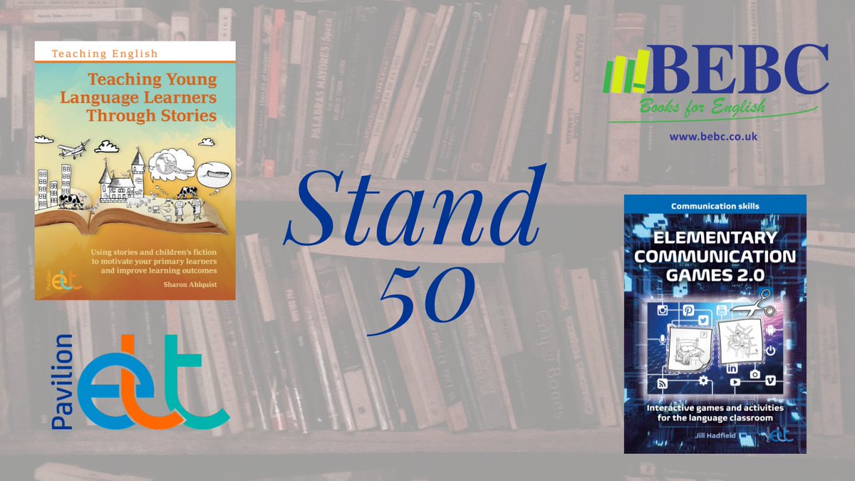 Attending IATEFL 2024 next week in Brighton? You can pick up all of our Pavilion ELT titles at the The Bournemouth English Book Centre (BEBC) bookshop, at Stand 50, including our two brand new titles, out next week!

#IATEFL #IATEFL2024 #Bookshop #ELT