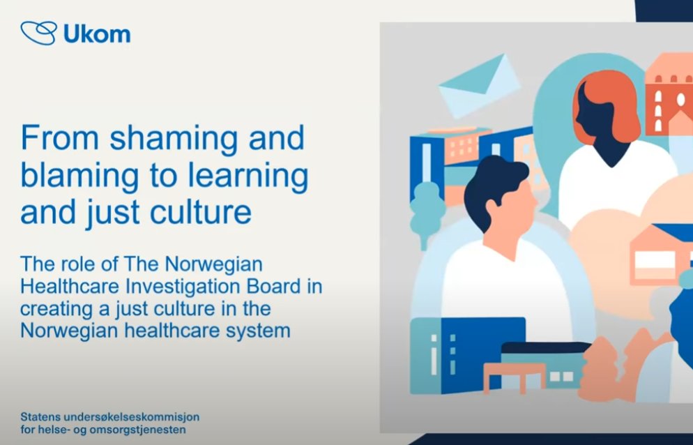 Another example of Healthcare following the paradigm of Aviation: 'From shaming & blaming to learning & just culture: Norwegian Healthcare Investigation Board (Ukom)', an excellent webinar organised & offered by @irishergonomics youtu.be/0ez16cVPoKs?si… #safety