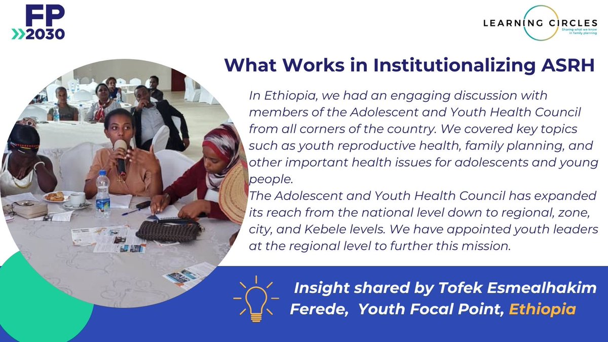 ✨We continue to take a look at the insights from our youth leaders participating in the #Learningcircles organized by #FP2030 and @fprhknowledge, @AmrefICD @fhi360