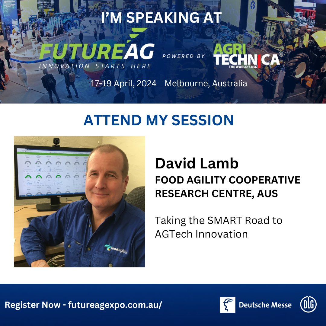 Looking forward to catching up with the crowd at FutureAg Expo 2024 this week - on the program @DaveLambPrecAg and visit our stand 357 Details➡️ futureagexpo.com.au #agtech #AgEvents #agribusiness