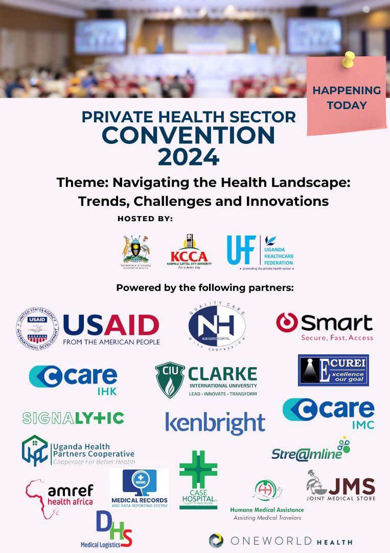 In addition, discussions on Actuarial Insights that will be Charting the Course for Sustainable Health Financing Models too will be dived into #PrivateHealthSectorConvention24 #UgandaHealthcareFederation