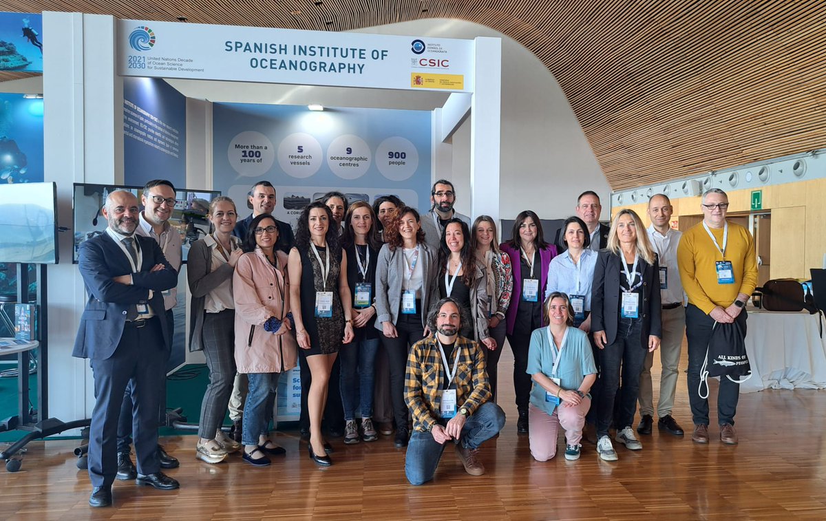 🔝 Nuestra delegación al completo en la Conferencia #OceanDecade24 🌎🌊