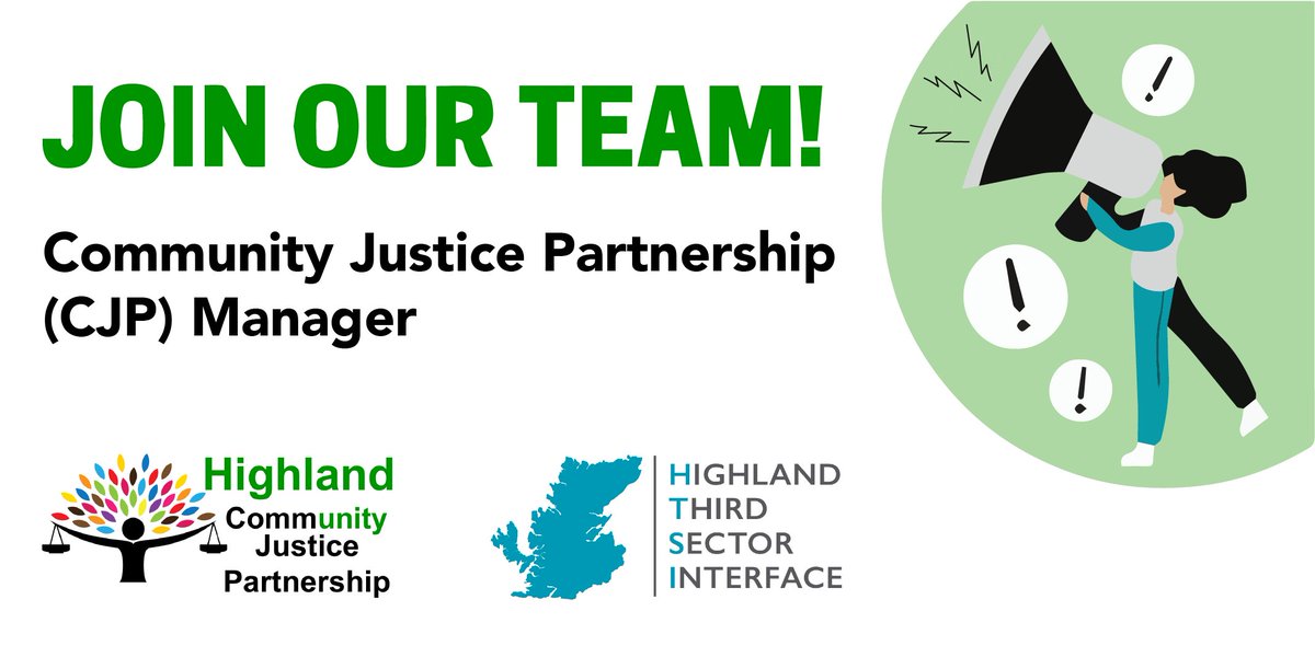 🗣 Join our team! ️ Community Justice Partnership (CJP) Manager ​ Deadline to apply: 10am, Sunday 28th April 2024​ Learn more: highlandtsi.org.uk/join-our-team