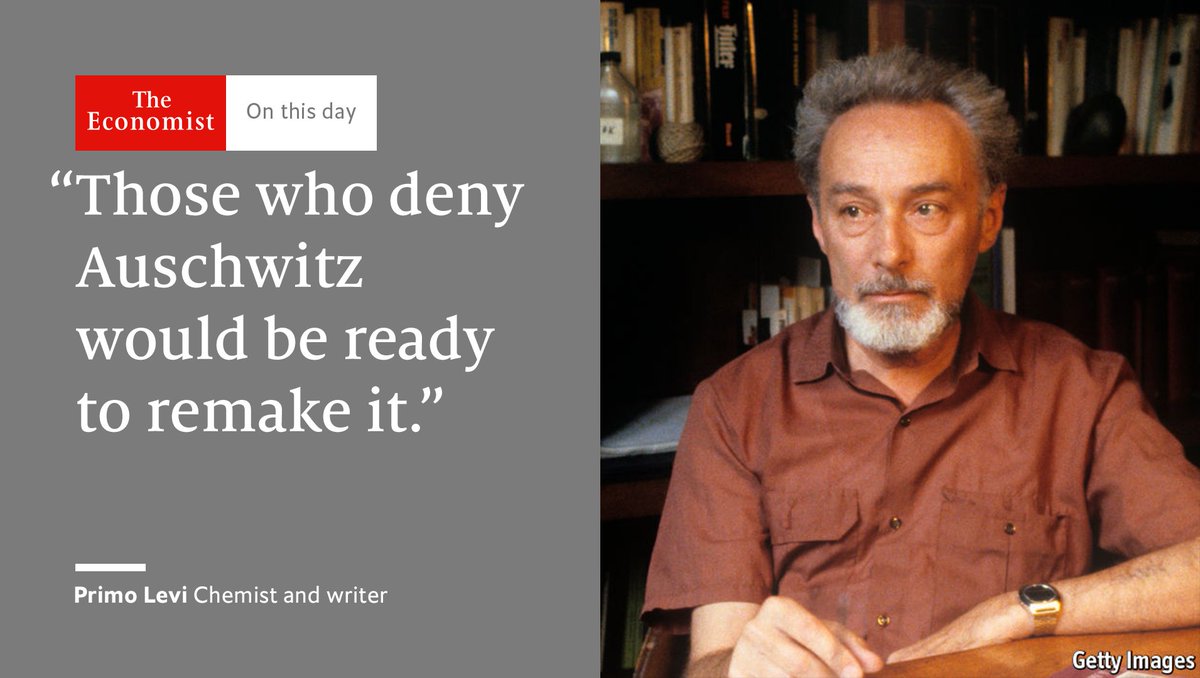 “A chemist on loan to literature”, Primo Levi died #OTD 1987