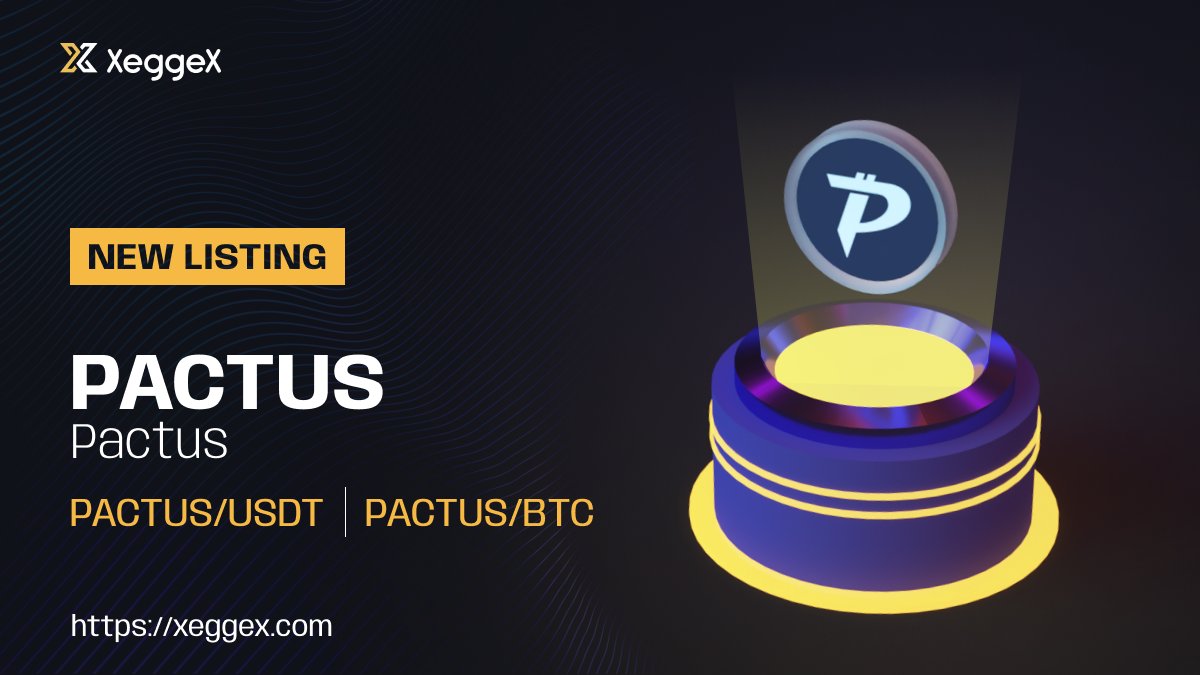 Announcing the New Listing of Pactus (PACTUS) Available markets: PACTUS/BTC, PACTUS/USDT xeggex.com/post/new_listi… @PactusChain #newlistings #BTC #USDT