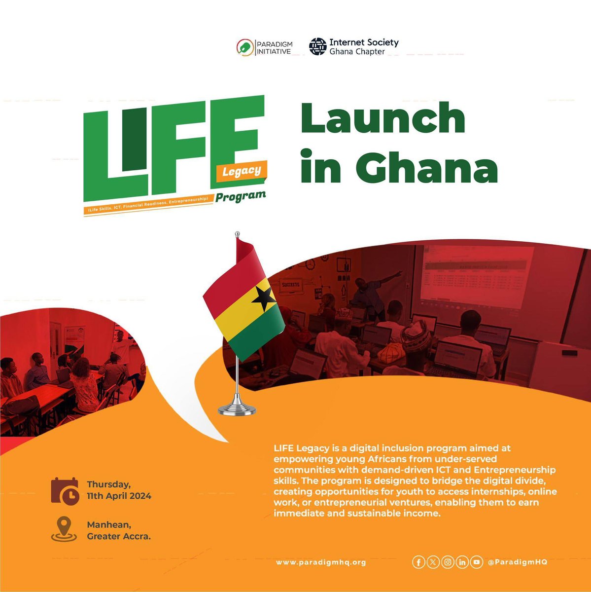 Today is the day! All roads lead to Manhean. Today, we launch the Life Legacy Programme in Manhean, Greater Accra Region, Ghana. Our approach provides a sustainable low-cost model that allows the participants to defer payment, and it also provides them a wholesome opportunity…