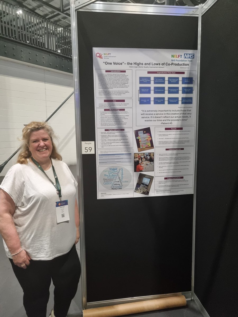 Excited to be sharing our #laryngectomy #coproduction project @QualityForum over the next 2 days 🎉 @RhiHaagSLT @LingerClare @nelftqis @NELFT_AHP @HeadNeckCEN @RCSLTLearn #Quality2024