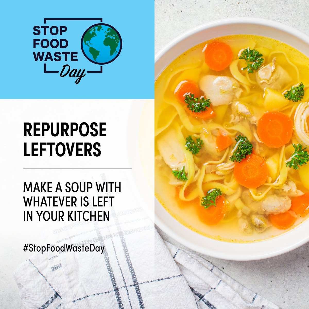 4.7 million tonnes of edible food is thrown away each year by UK households. Shockingly, 25% of this wasted food is as a result of people cooking, preparing or serving too much - this costs UK households £4.9 billion each year. #StopFoodWaste