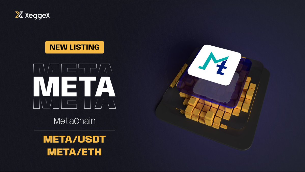 Announcing the New Listing of MetaChain (META) Available markets: META/USDT xeggex.com/post/new_listi… @_MetaChain #newlistings #USDT